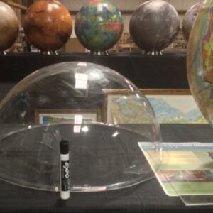 Clear hemisphere used for Earth Seafloor Magnetic Anomaly globe