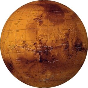 Mars Globe Albedo-Natural